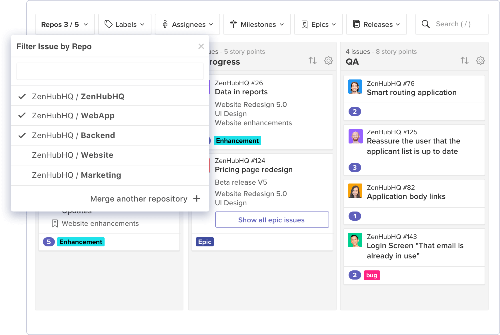 ZenHub Multi-repo Board